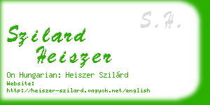 szilard heiszer business card